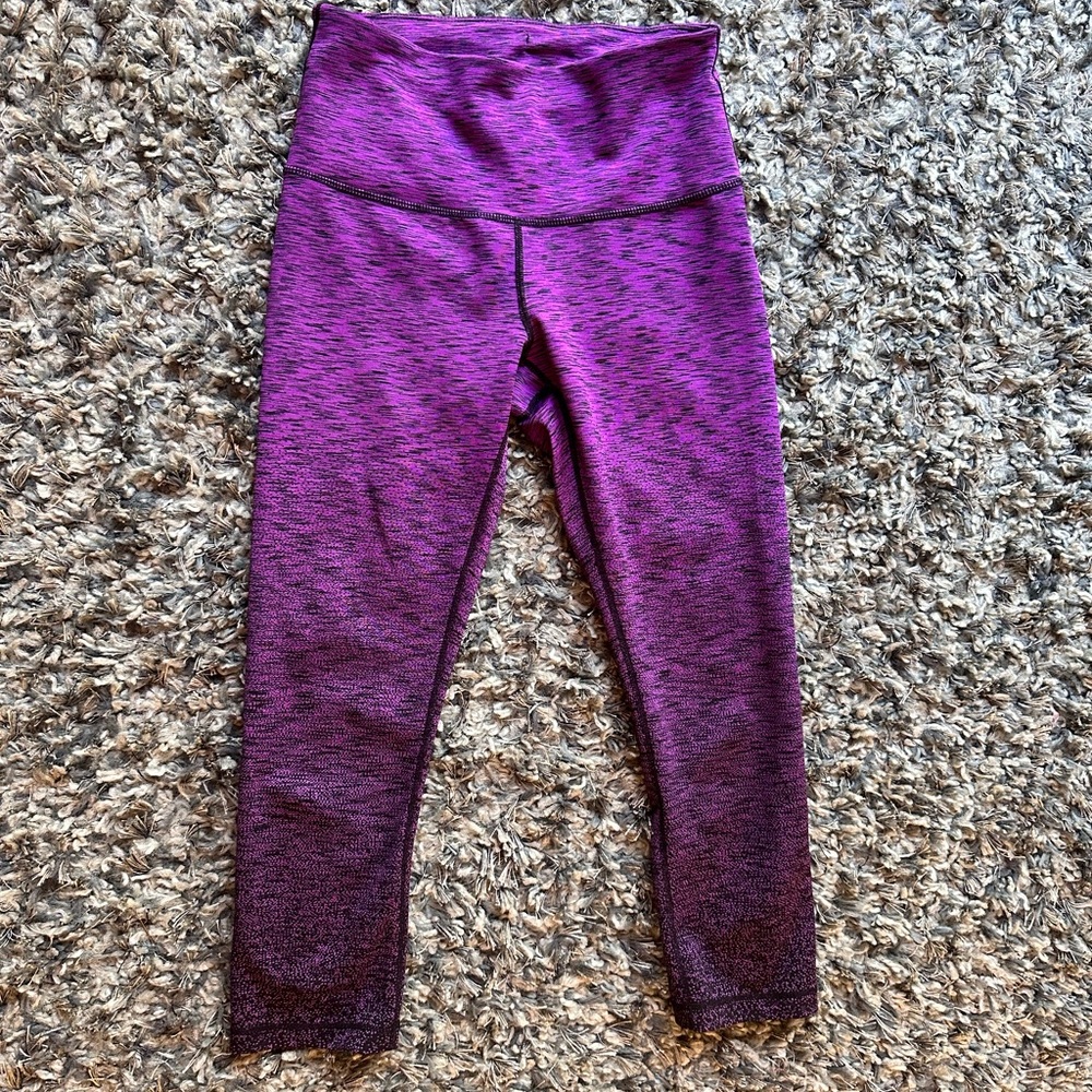 Purple / Black Gradient Heather Workout Pants Size S